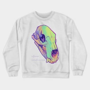 Black Bear Skull - Vaporwave Crewneck Sweatshirt